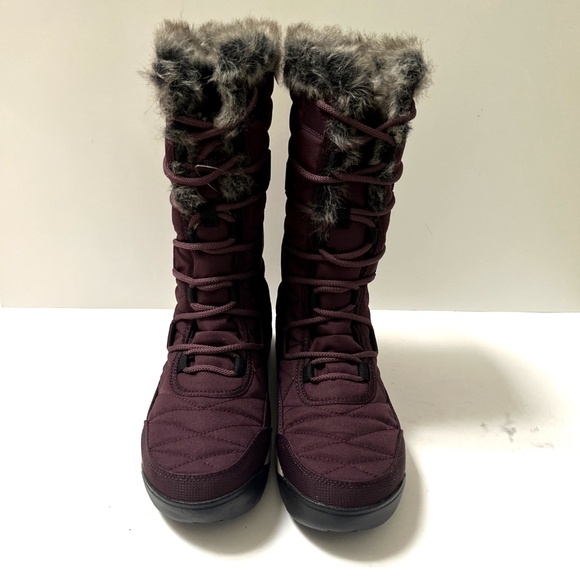 Columbia Minx IV Waterproof Winter Boots Size 8 Omni-Heat Faux Fur Burgundy NWOB - Picture 5 of 10